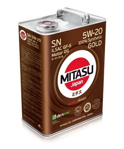 MJ-100 MITASU GOLD SN 5W-20 ILSAC GF-5 100% Synthetic