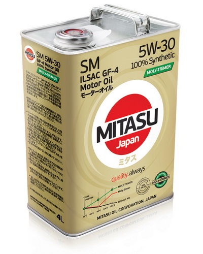 MJ-M11 MITASU MOLY-TRiMER SM/CF 5W-30 ILSAC GF-4 100% Synthetic