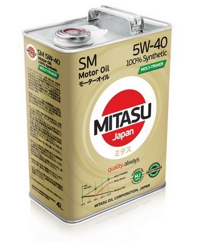 MJ-M12 MITASU MOLY-TRiMER SM/CF 5W-40 100% Synthetic