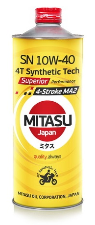 MJ-952 MITASU SUPERIOR 4-STROKE SN/MA2 10W-40 SYNTHETIC TECH