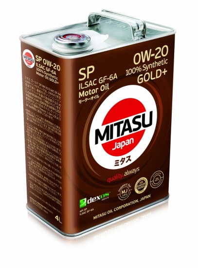 MJ-P02 MITASU GOLD Plus SP 0W-20 ILSAC GF-6A 100% Synthetic