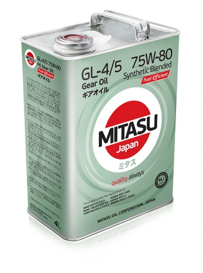 MJ-441 MITASU FE GEAR OIL GL- 4/5 75W-80 Synthetic Blended