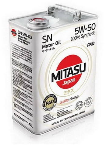 MJ-113 MITASU PAO SN 5W-50 100% Synthetic