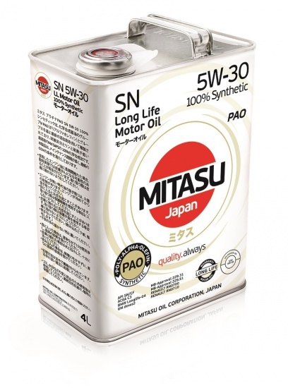 MJ-111 MITASU PAO SN 5W-30 100% Synthetic